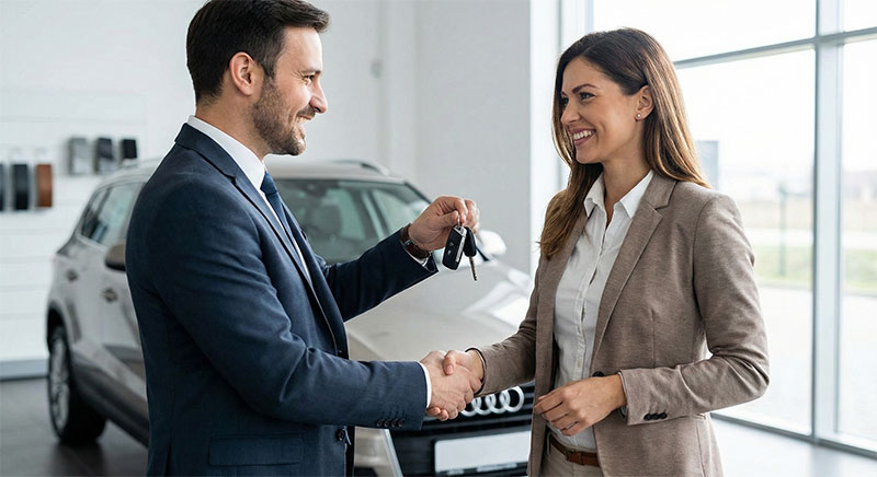 Client mulțumit la vânzare auto premium